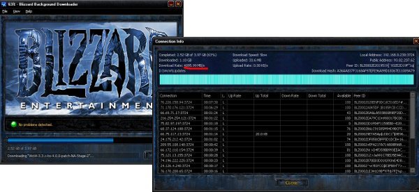 Blizzard Downloader Showing 4095MB/sec